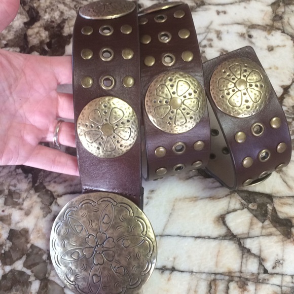 Brown embellished belt - Picture 2 of 5